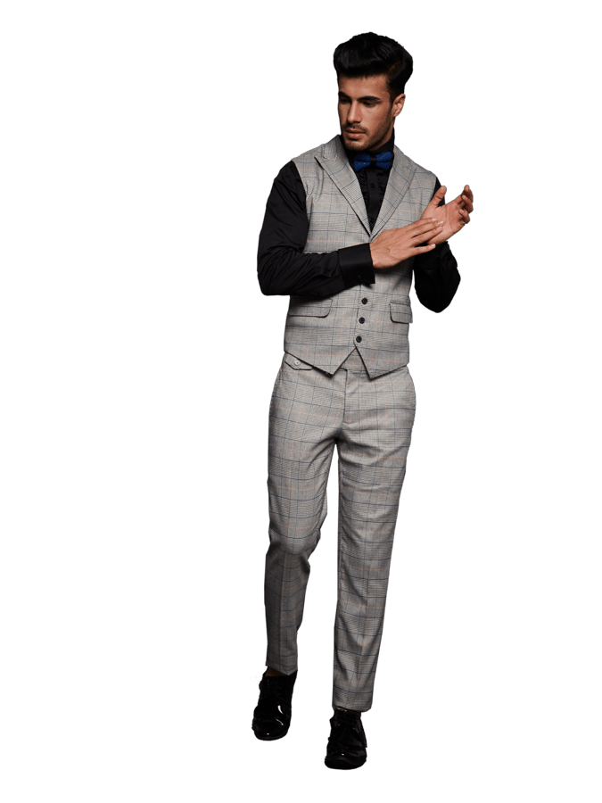 PRINCE OF WALES GREY CHECK SUIT