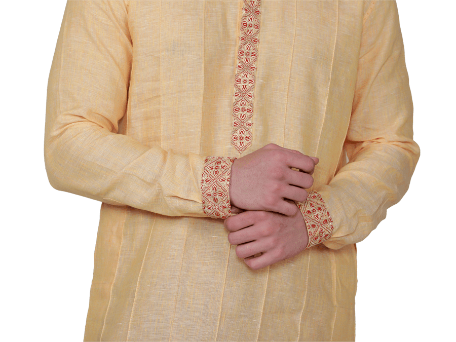 Cream color kurta with pant