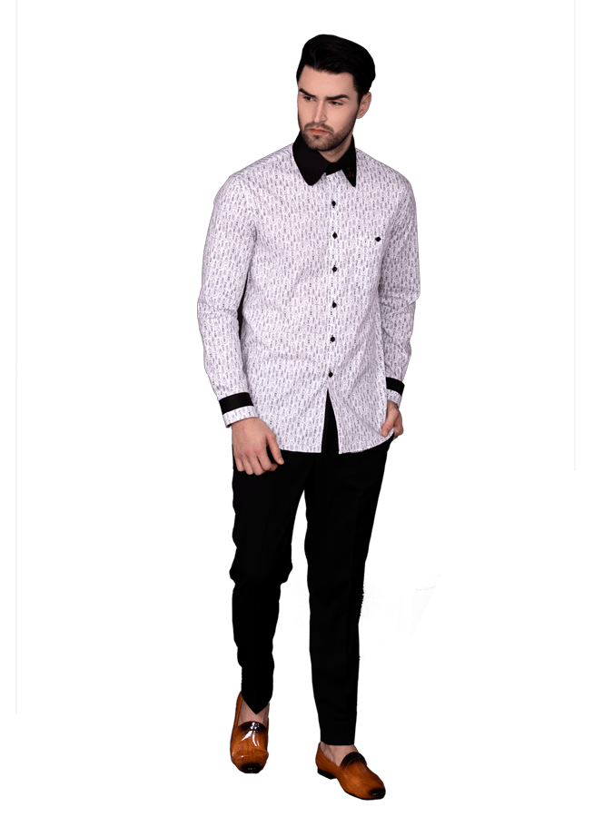 WHITE BULB PRINTED SHIRT